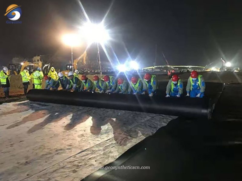 Short Staple Fiber needle punched geotextile for geomembrane protection