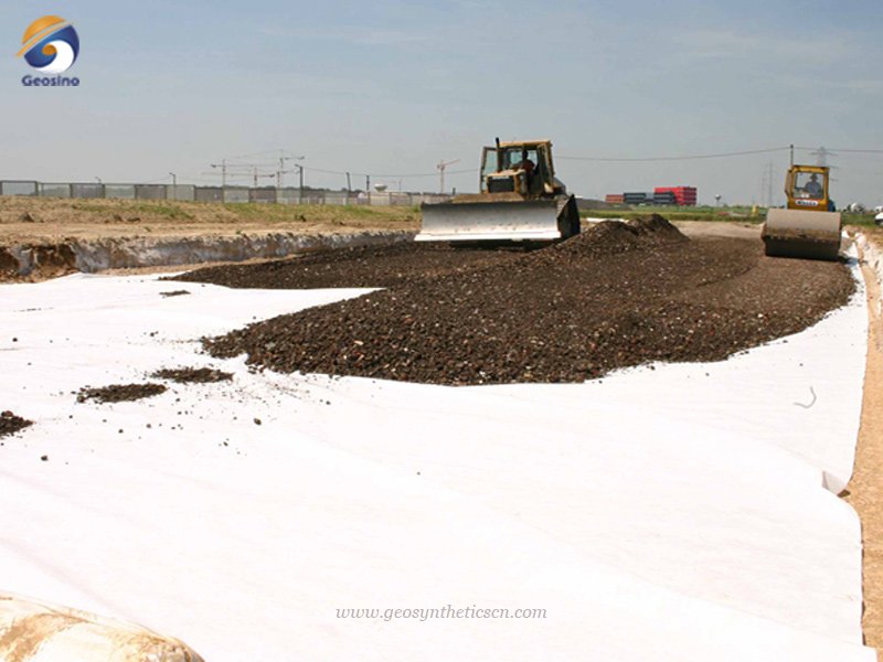 non woven needle punched geotextile for waste containment